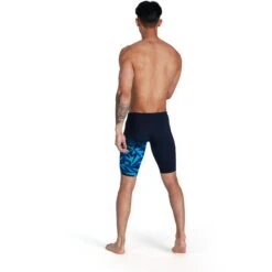 Speedo Hyper Boom V-Cut Zwemjammer - True Navy/Blue Flame/Pool -Speedo speedo hyperboom v cut jammer true navy blue flame pool 6 1302494