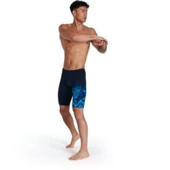 Speedo Hyper Boom V-Cut Zwemjammer - True Navy/Blue Flame/Pool -Speedo speedo hyperboom v cut jammer true navy blue flame pool 7 1302495