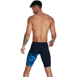 Speedo Hyper Boom V-Cut Zwemjammer - True Navy/Blue Flame/Pool -Speedo speedo hyperboom v cut jammer true navy blue flame pool 9 1302497