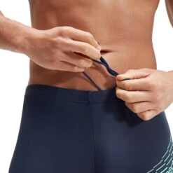 Speedo Medley Logo Zwembroek - True Navy/Green Glow -Speedo speedo medley logo aquashort true navy green glow 4 1516746