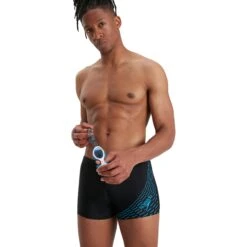 Speedo Medley Logo Zwembroek - Black/pool -Speedo speedo medley logo aquashorts black pool 5 1246814