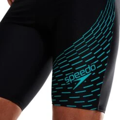 Speedo Medley Logo Zwemjammer - Black/aquarium -Speedo speedo medley logo jammer black aquarium 3 1427411