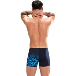 Speedo Hyper Boom V-Cut Heren Zwemshort - Navy/Blauw -Speedo speedo mens hyper boom v cut aquashort true navy blue flame pool 10 1516666