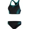 Speedo Placement Dames Bikini - Black/chroma Blue/aquarium -Speedo speedo placement 2 piece womens bikini black chroma blue aquarium 7 1427267