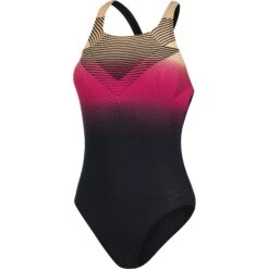 Speedo Placement Digital Medalist Badpak - Black/magenta/papaya Punch