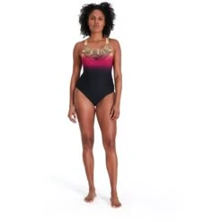 Speedo Placement Digital Medalist Badpak - Black/magenta/papaya Punch -Speedo speedo placement digital medalist bathing suit black magenta papaya punch 211 1302791