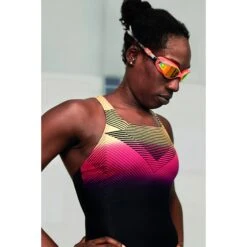 Speedo Placement Digital Medalist Badpak - Black/magenta/papaya Punch -Speedo speedo placement digital medalist bathing suit black magenta papaya punch 7 1302778