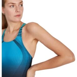 Speedo Placement Digital Medalist Badpak - Black/pool/tile -Speedo speedo placement digital medalist bathing suit black pool tile 2 1302808