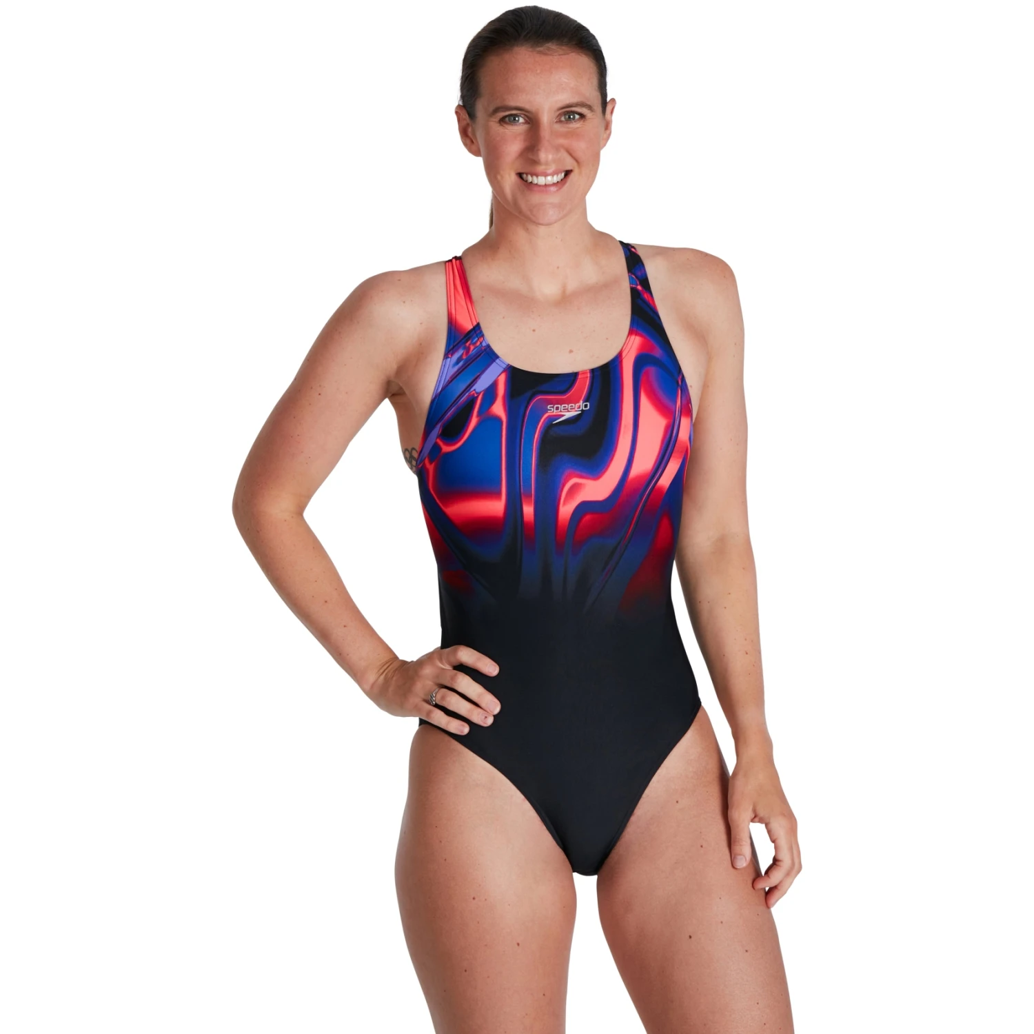 Speedo Placement Digital Powerback Badpak - Black/phoenix Red/blue Flame/ultraviolet 9 Speedo Placement Digital Powerback Badpak - Black/phoenix Red/blue Flame/ultraviolet - Afbeelding 7