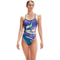 Speedo Placement Digital Turnback Badpak - Ammonite/miami Lilac/bright Zest/aquarium -Speedo speedo placement digital turnback bathing suit ammonite miami lilac bright zest aquarium 4 1425129