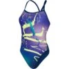 Speedo Placement Digital Turnback Badpak - Ammonite/miami Lilac/bright Zest/aquarium -Speedo speedo placement digital turnback bathing suit ammonite miami lilac bright zest aquarium 8 1425125