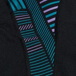 Speedo Placement Laneback Badpak - Black/aquarium/miami Lilac -Speedo speedo placement laneback bathings suit black aquarium miami lilac 13 1425403