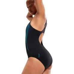Speedo Placement Muscleback Badpak - Black/chroma Blue/aquarium -Speedo speedo placement muscleback bathing suit black chroma blue aquarium 4 1425863