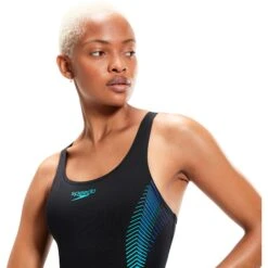 Speedo Placement Muscleback Badpak - Black/chroma Blue/aquarium -Speedo speedo placement muscleback bathing suit black chroma blue aquarium 5 1425864