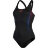 Speedo Placement Muscleback Badpak - Black/fed Red/chroma Blue -Speedo speedo placement muscleback bathing suit black fed red chroma blue 8 1425880