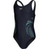 Speedo Placement Muscleback Meisjes Badpak - True Navy/bondi Blue/spritz -Speedo speedo placmement muscleback girls bathing suit true navy bondi blue spritz 8 1425852
