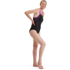 Speedo Plastisol Laneback Bathing Suit - Black/neon Orchid 15 Speedo Plastisol Laneback Bathing Suit - Black/neon Orchid -Speedo speedo plastisol laneback bathing suit black neon orchid 3 1167794