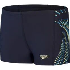 Speedo Plastisol Placement Aquashort Jongen - True Navy/bondi Blue/spritz