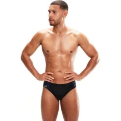 Speedo Tech Panel 7cm Zwemslip - Black/chroma Blue/spritz -Speedo speedo tech panel 7cm swim briefs black chroma blue spritz 6 1427203