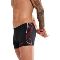 Speedo Tech Panel Zwembroek - Black/fed Red/white -Speedo speedo tech panel aquashort black fed red white 1 1427799